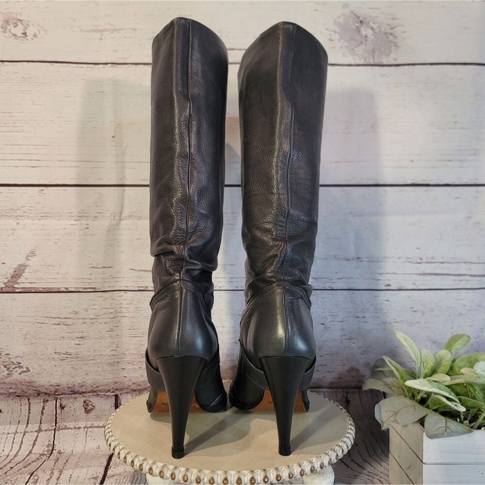 True Religion Women's Charcoal Gray Below The Knee Design & Stiletto Heel Boots - Picture 7 of 12
